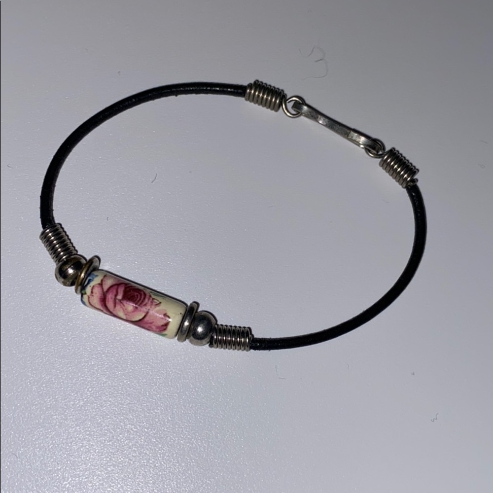 Rose charm bracelet